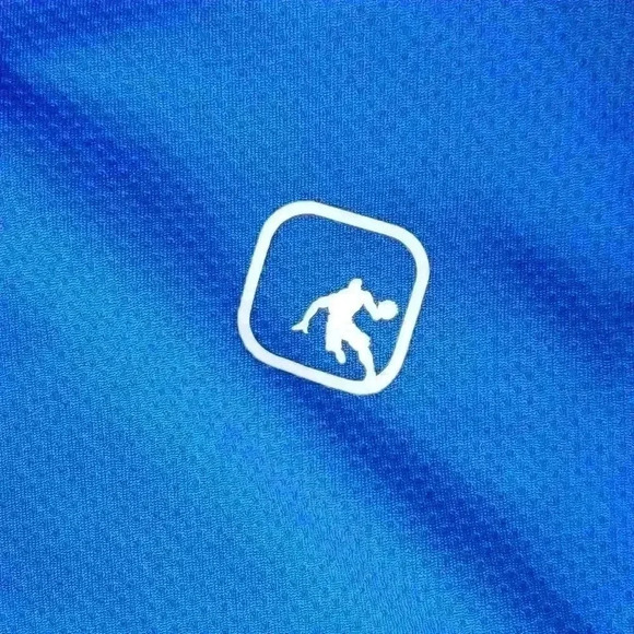 Men's AND1 Blue Ombre Basketball Player Athletic Golf Polo Shirt sz XL - Picture 6 of 9